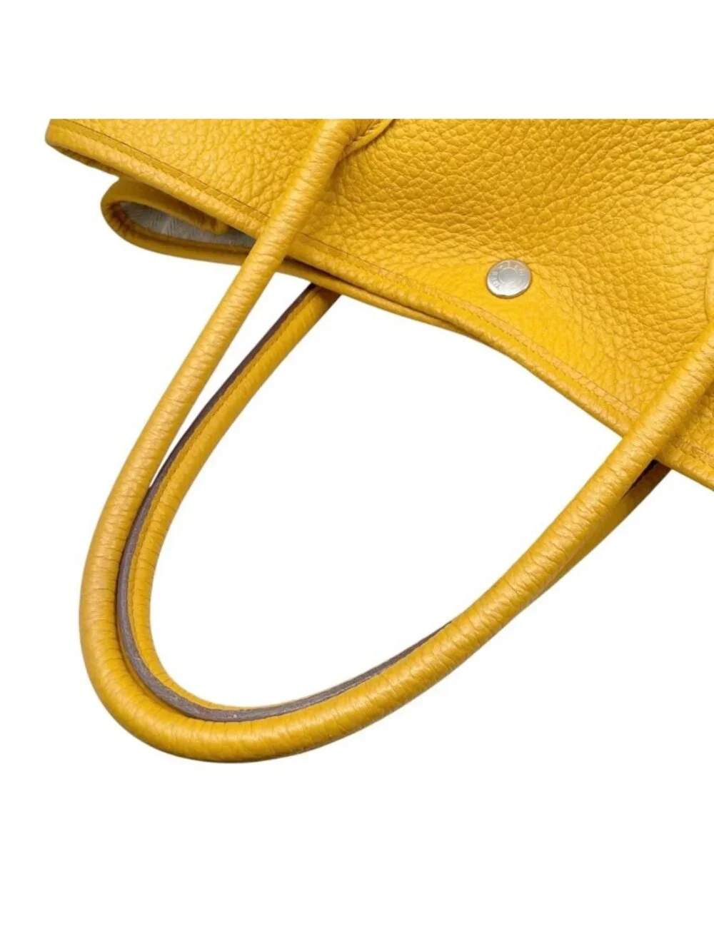 Hermes Tote Bag Garden Party PM Negonda Jaune Ambre Yellow Silver